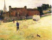 Paul Gauguin Hay-Making in Brittany oil painting reproduction